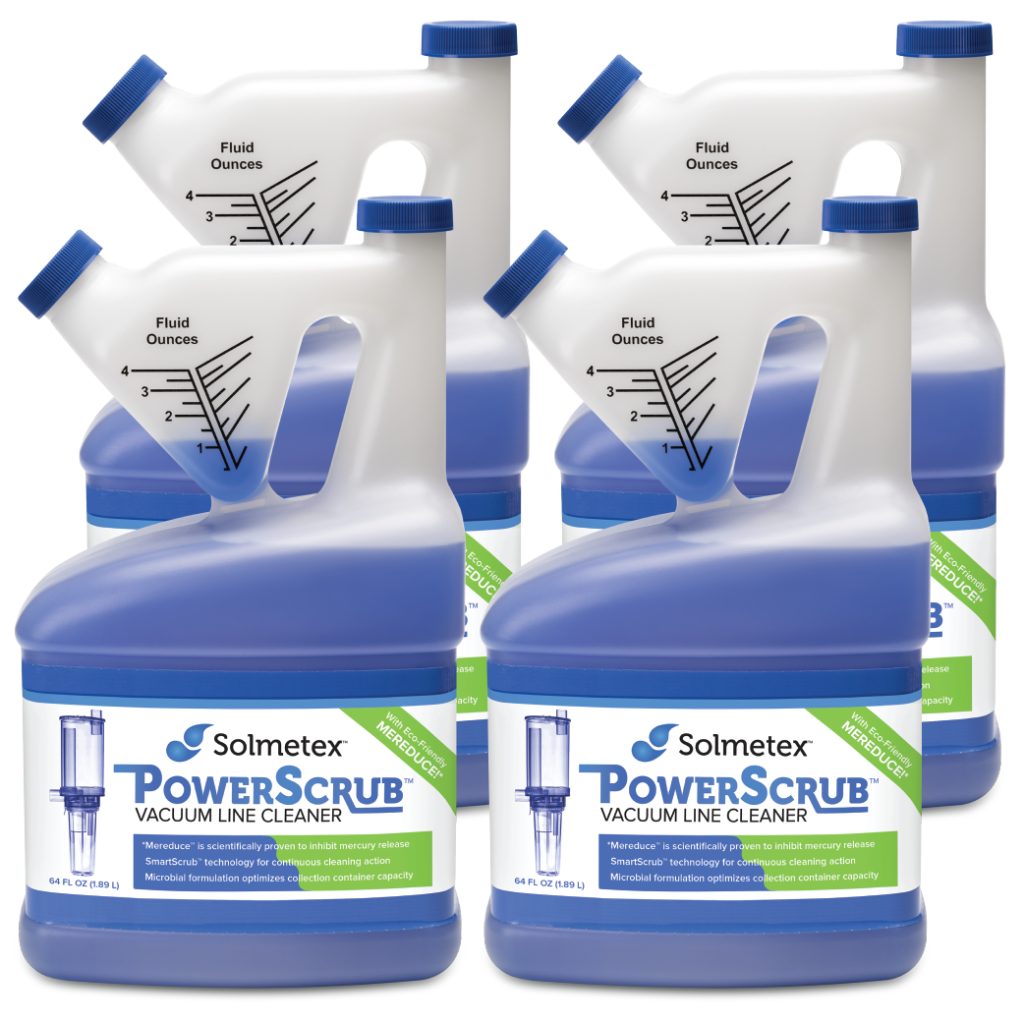 Solmetex PowerScrub Vacuum Line Cleaner Case (4-64 oz. bottles/case)