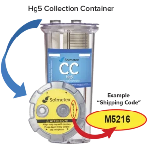 Solmetex Hg5 Collection Container with Recycle Kit