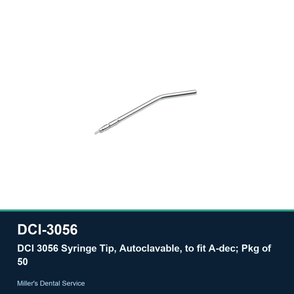 DCI 3056 Syringe Tip, Autoclavable, to fit A-dec; Pkg of 50