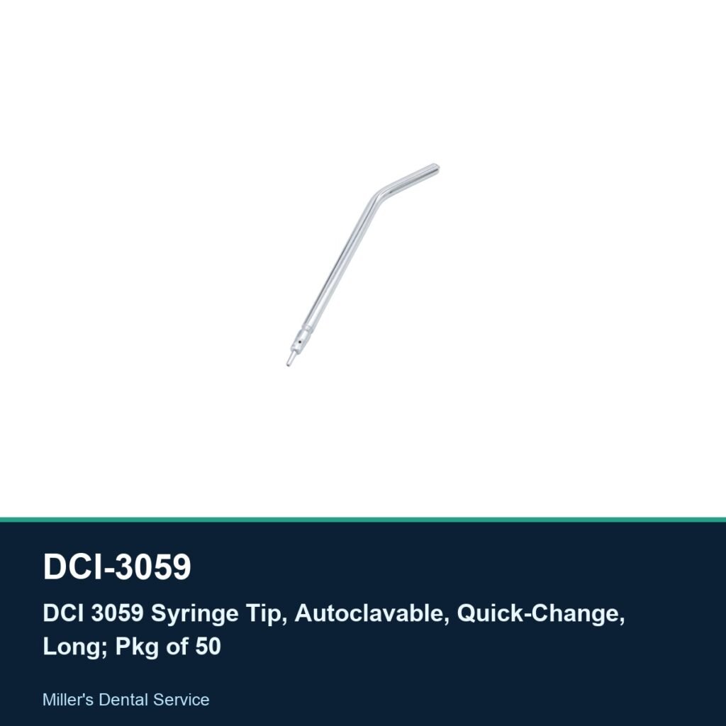 DCI 3059 Syringe Tip, Autoclavable, Quick-Change, Long; Pkg of 50