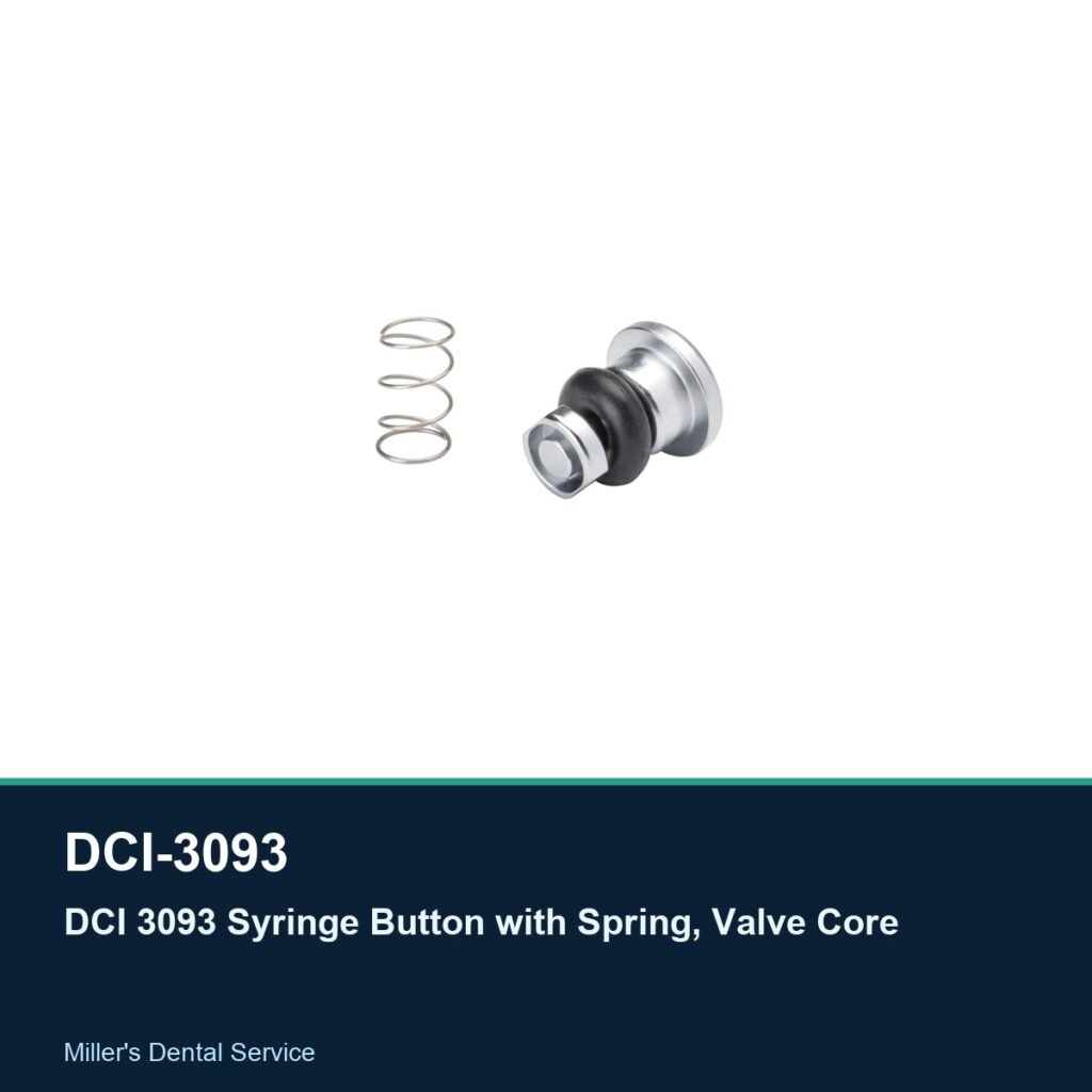 DCI 3093 Syringe Button with Spring, Valve Core