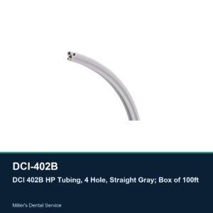 DCI 402B HP Tubing, 4 Hole, Straight Gray; Box of 100ft