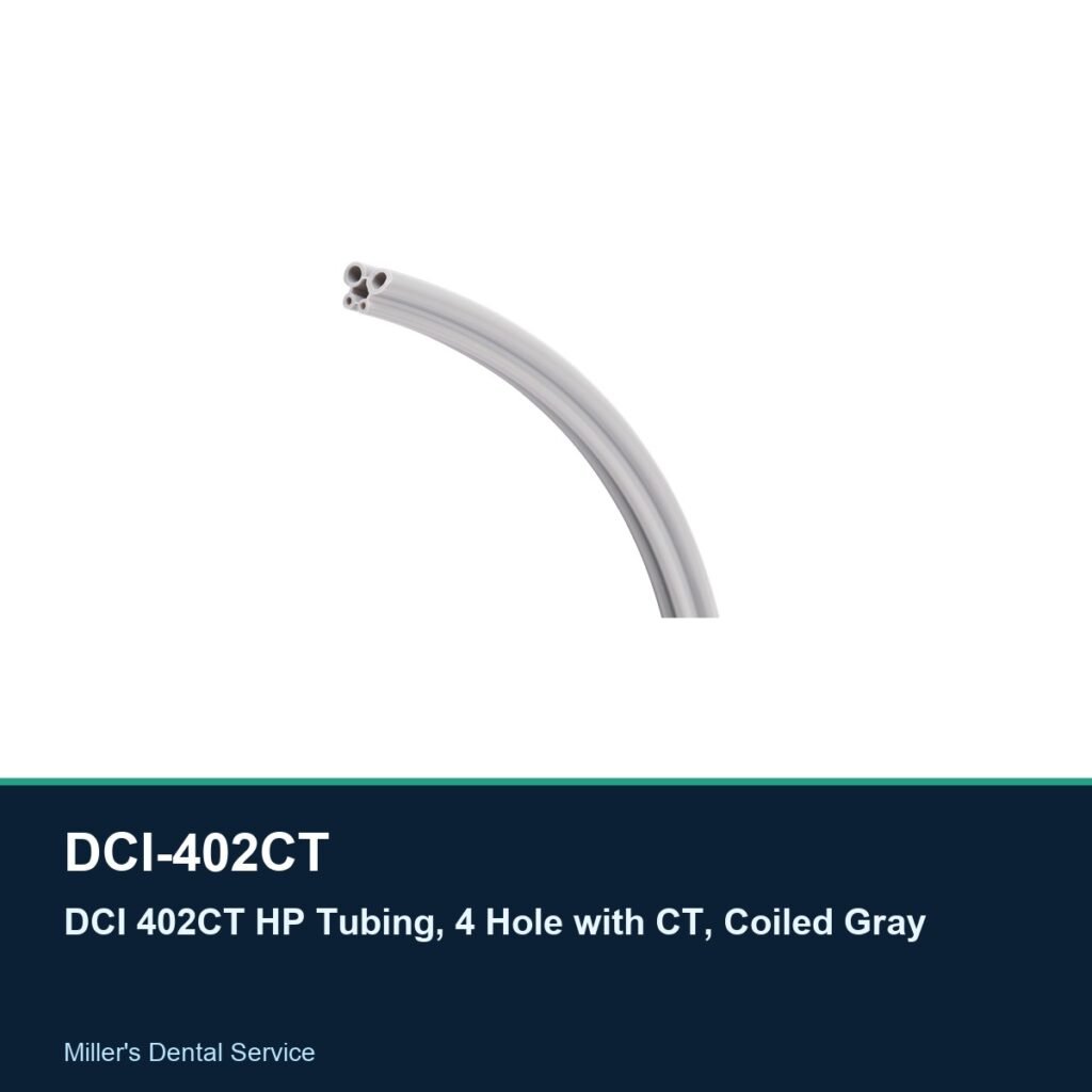 DCI 402CT HP Tubing, 4 Hole with CT, Coiled Gray