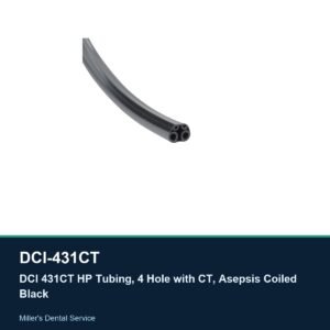 DCI 431CT HP Tubing, 4 Hole with CT, Asepsis Coiled Black