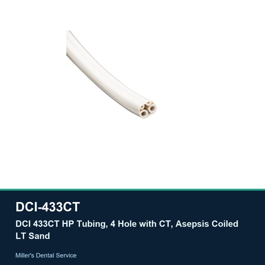 DCI 433CT HP Tubing, 4 Hole with CT, Asepsis Coiled LT Sand