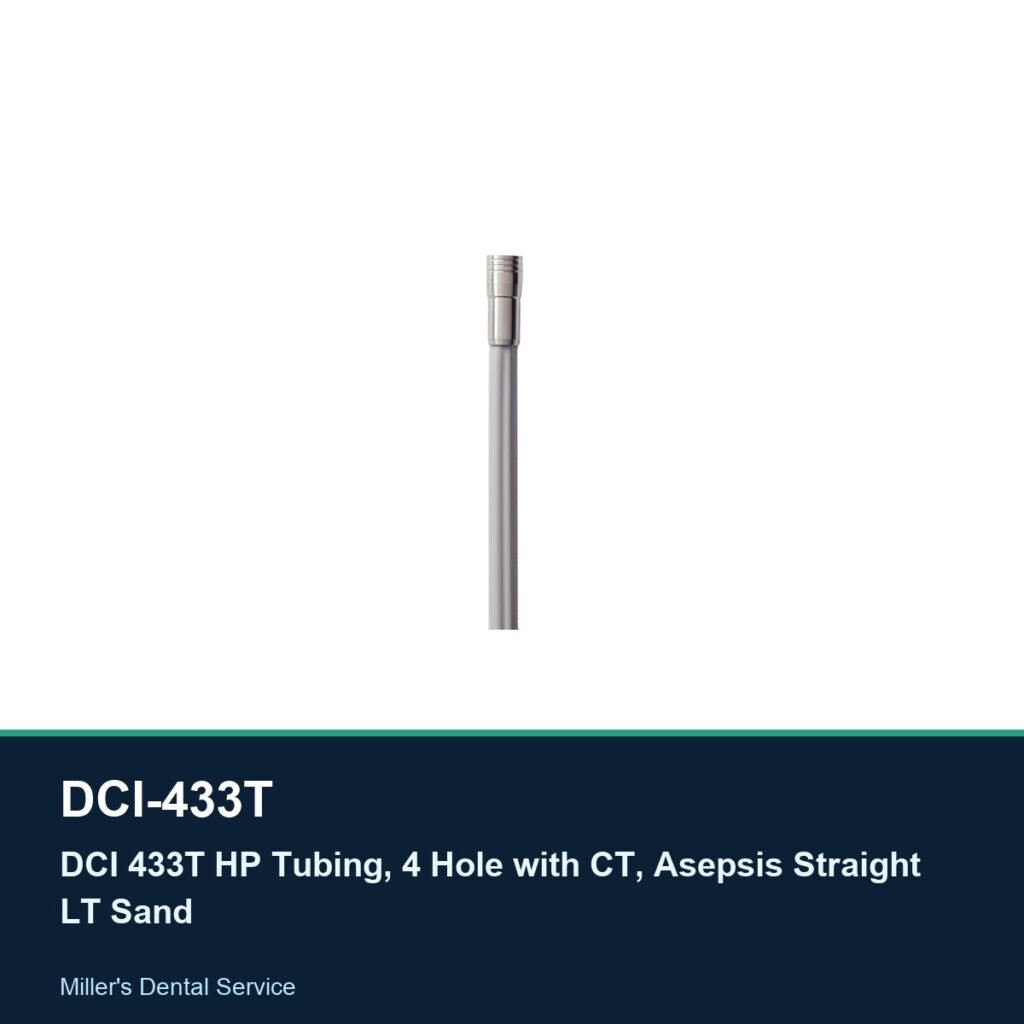 DCI 433T HP Tubing, 4 Hole with CT, Asepsis Straight LT Sand