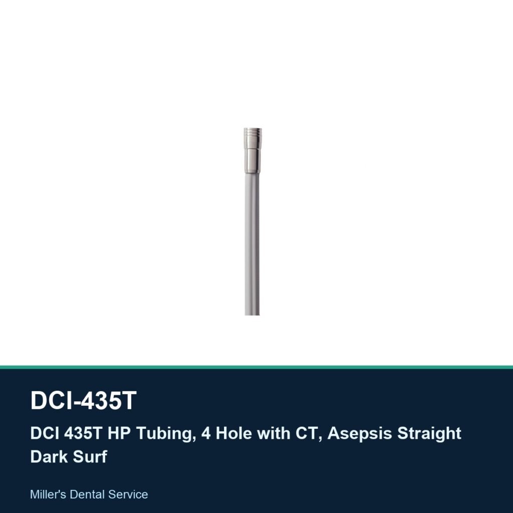 DCI 435T HP Tubing, 4 Hole with CT, Asepsis Straight Dark Surf