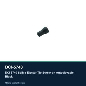 DCI 5740 Saliva Ejector Tip Screw-on Autoclavable, Black